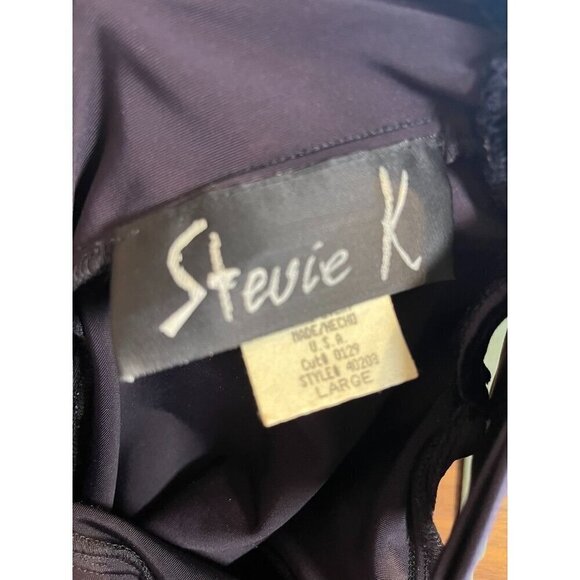 Stevie K Dress L Purple Velour Satin Bow Festival 80s Whimsigoth Fairy Preppy - Picture 2 of 16